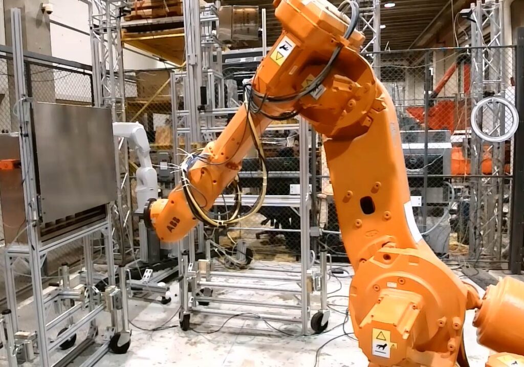 Robotic arm used in the Safe Manufacturing of Energetics Project