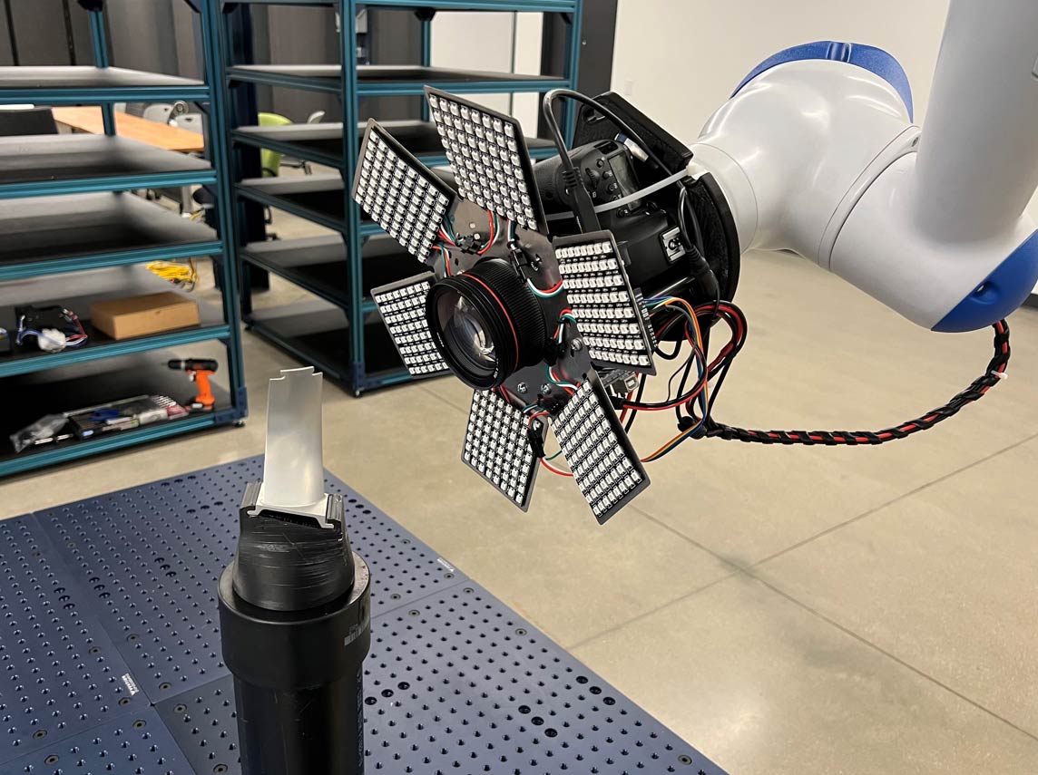 Robot performs an inspection task