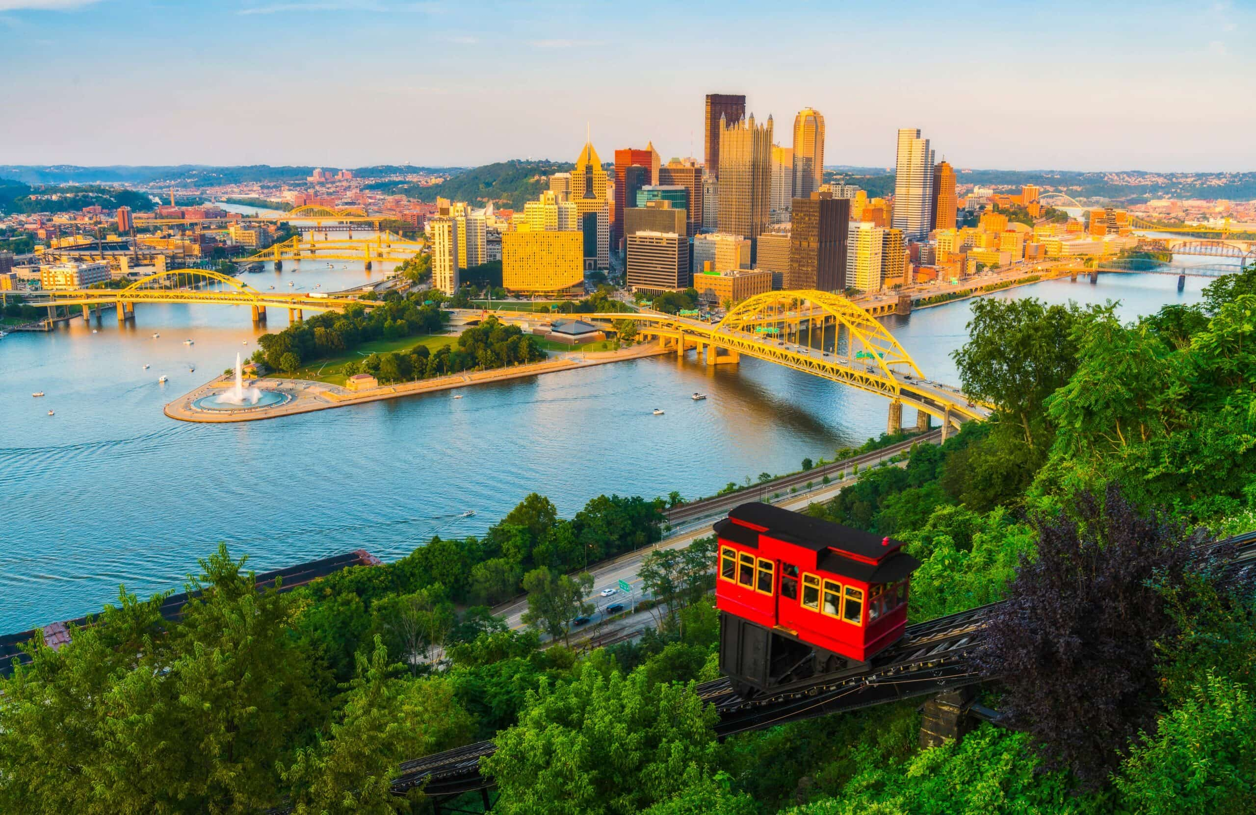 Pittsburgh Skyline with incline