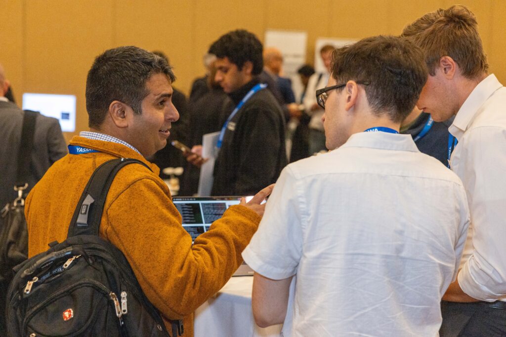 People gather in the 2024 Showcase Hall