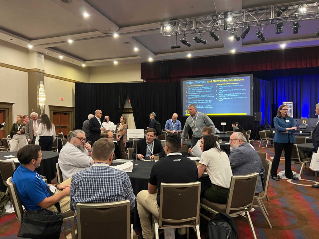People network at tables