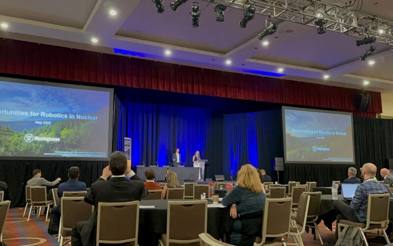 Westinghouse presents a five-minute pitch on stage