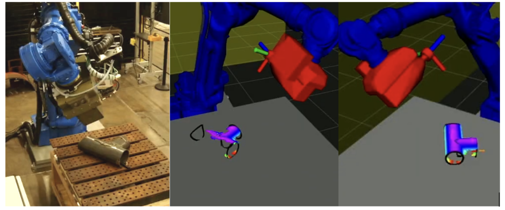 An image that shows the robot performing the action