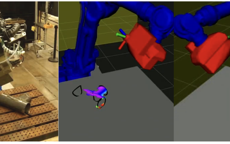 An image that shows the robot performing the action